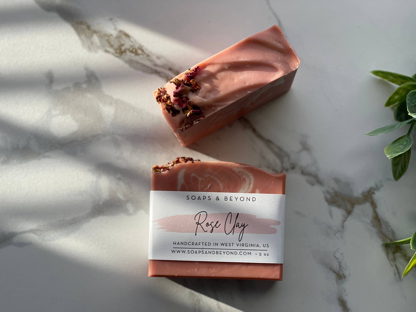 Rose Clay Soap bar 100% Natural.